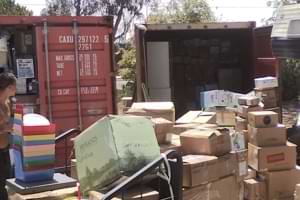 Packing Another Shipping Container with Donated Supplies